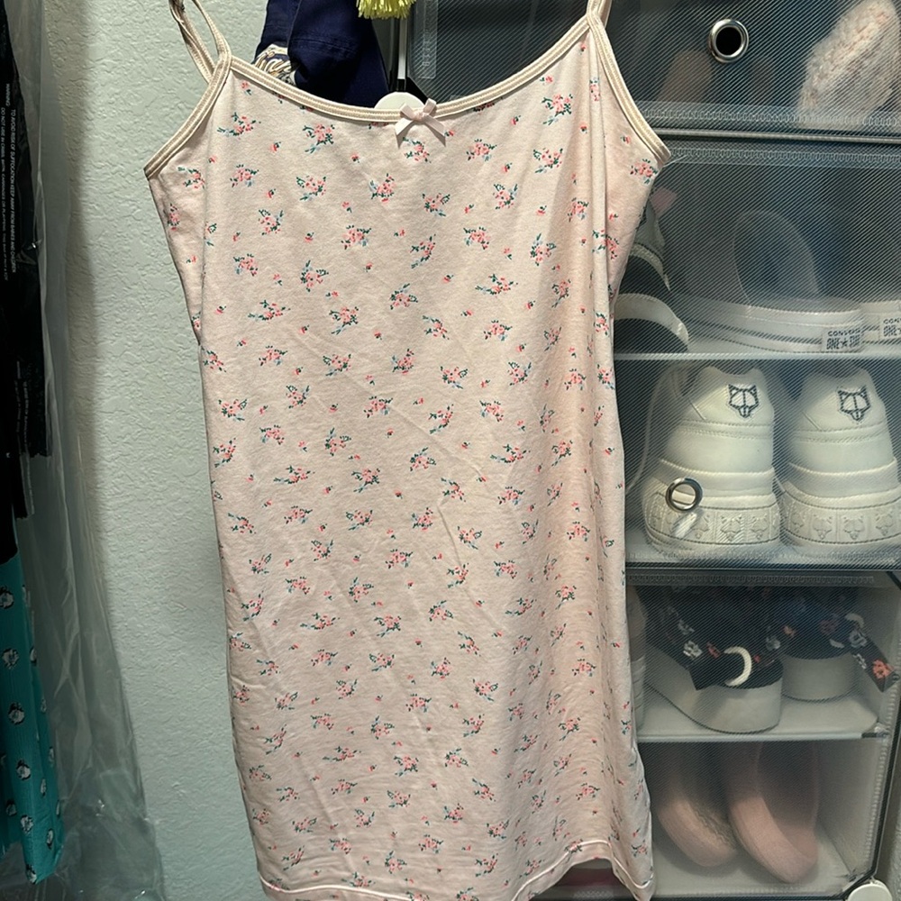 Frankie’s bikinis floral tank tunic top M
